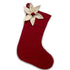 Hand Felted Wool Christmas Stocking - Poinsettia in Red - ARCADIA HOME